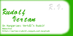 rudolf vertan business card